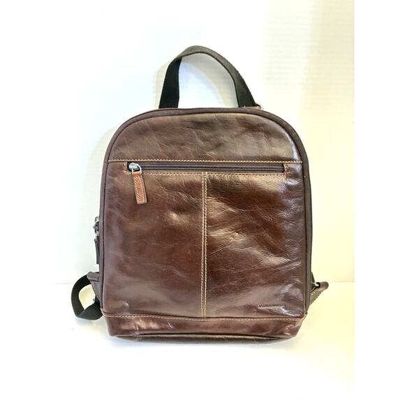 Jack Georges Voyager Small Backpack Brown Leather Purse Rustic Boho Vintage - Picture 1 of 7